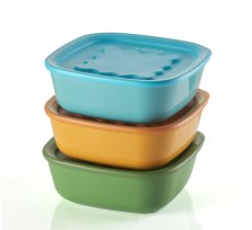 GUZZINI CONTENTORI QUADRATI IN PLASTICA - 3 PEZZI 