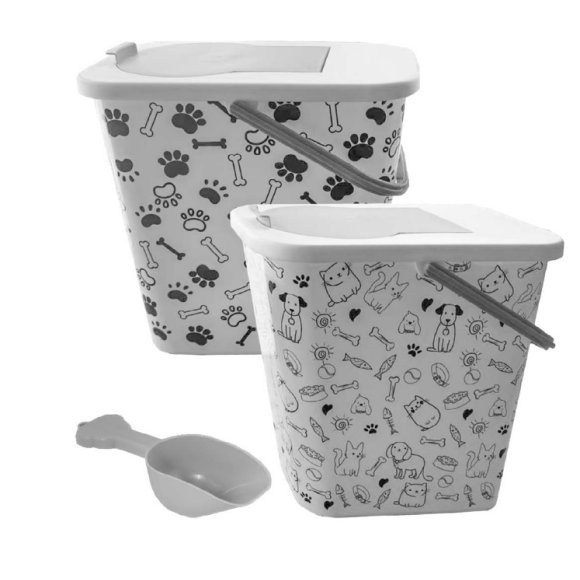 CONTENITORE CROCCANTINI ANIMALI 10 LITRI