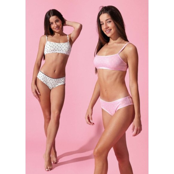 JADEA - COORDINATO RAGAZZA COD.4728 BRASSIERE + SLIP - COLORI ASSORTITI