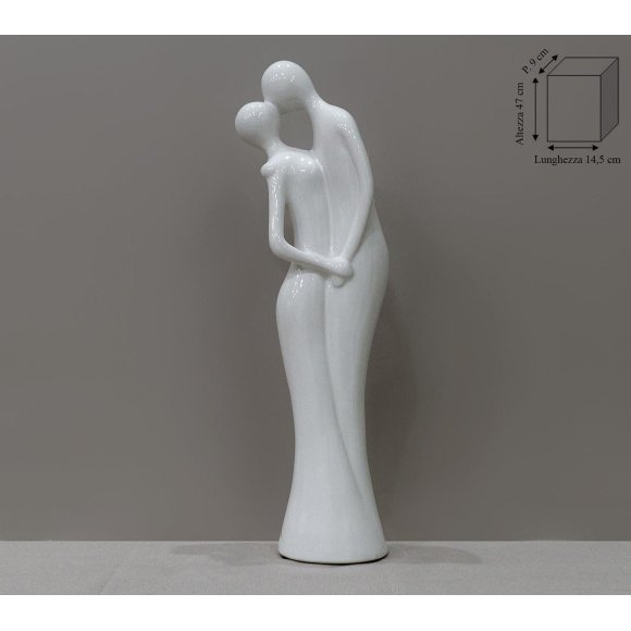 COPPIA INNAMORATI BIANCA 47 CM