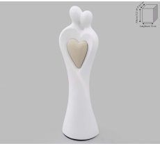 COPPIA CON CUORE 32,5 CM - TORTORA