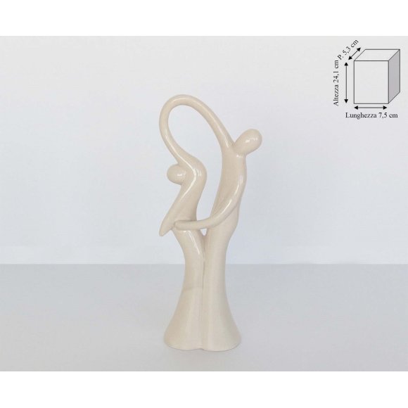 COPPIA DANZA 24,1 CM - TORTORA