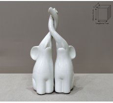 COPPIA ELEFANTI 26 CM - BIANCHI 