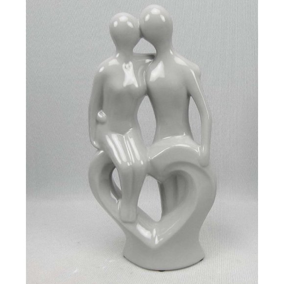 COPPIA INNAMORATI 19 CM - GRIGIO