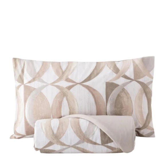RIVIERA - COPRIPIUMINO MATRIMONIALE "ROBERT" - BEIGE 
