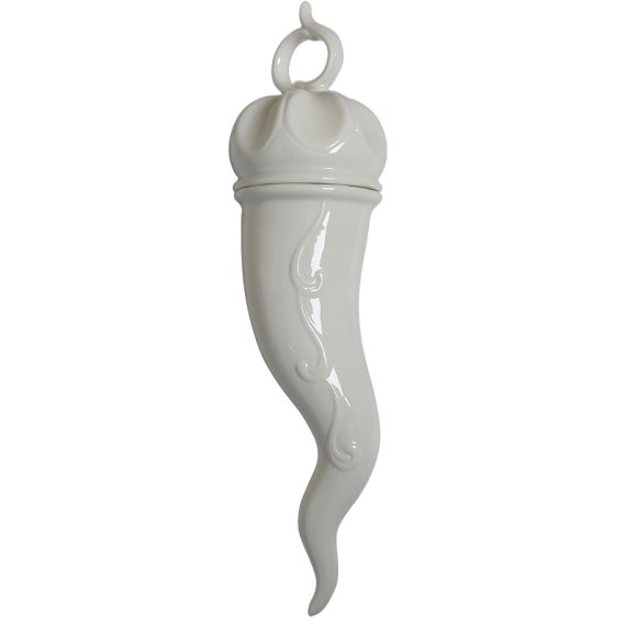CORNO CON CORONA - BIANCO