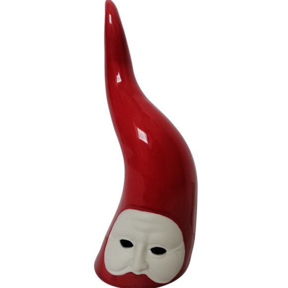 CORNO CON MASCHERA BIANCA - 24,3 CM