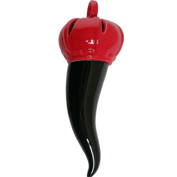 CORNO CON CORONA BICOLORE - NERO E ROSSO