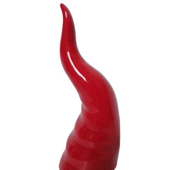 CORNO ROSSO IN CERAMICA 29 CM