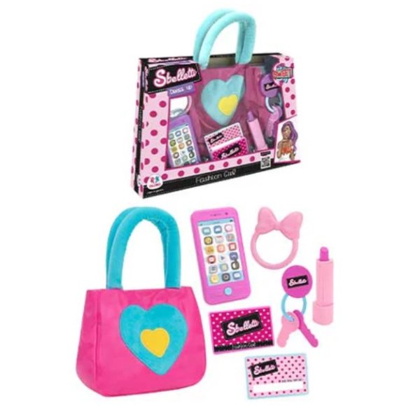 SET GIOCO REALISTICO CON SMARTPHONE GIOCATTOLO PORTAFOGLIO, CHIAVI E ACCESSORI MODA 
