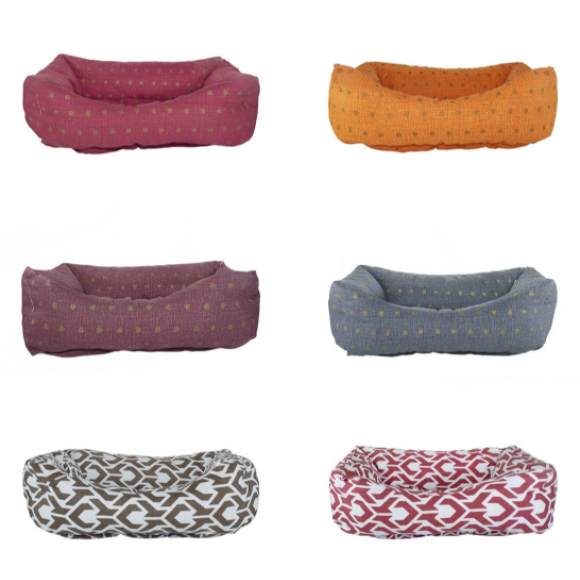 Cuccia per Animali ASS2COL - Letto Imbottito per Cani e Gatti di Taglia Media - Dimensioni 66x56x20 cm - Disponibile in 2 Colori Assortiti