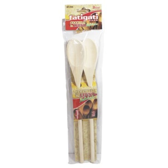 CUCCHIAI IN LEGNO 2 PEZZI