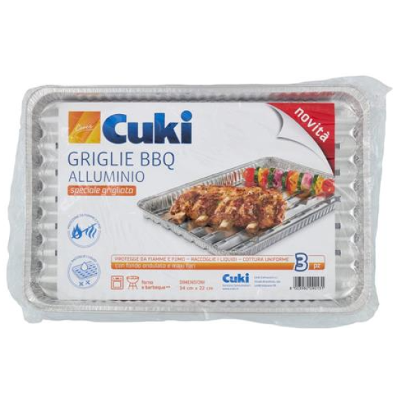 Cuki Griglie BBQ alluminio speciale grigliata pezzi 3