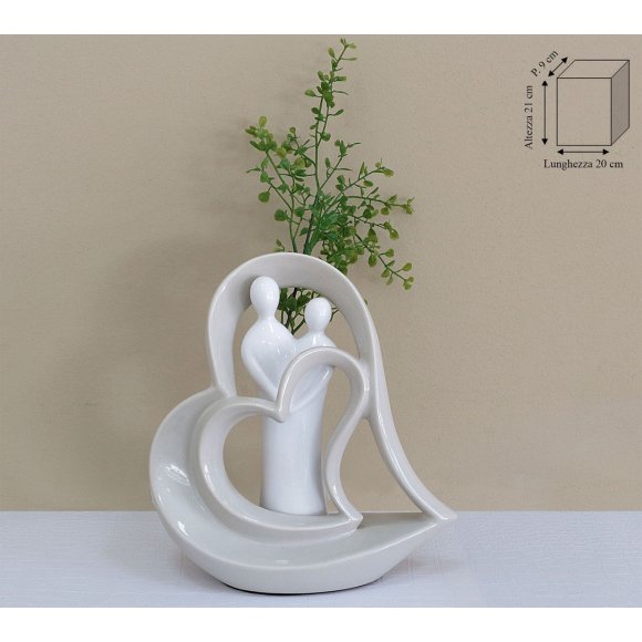 CUORE CON INNAMORATI - 21 CM