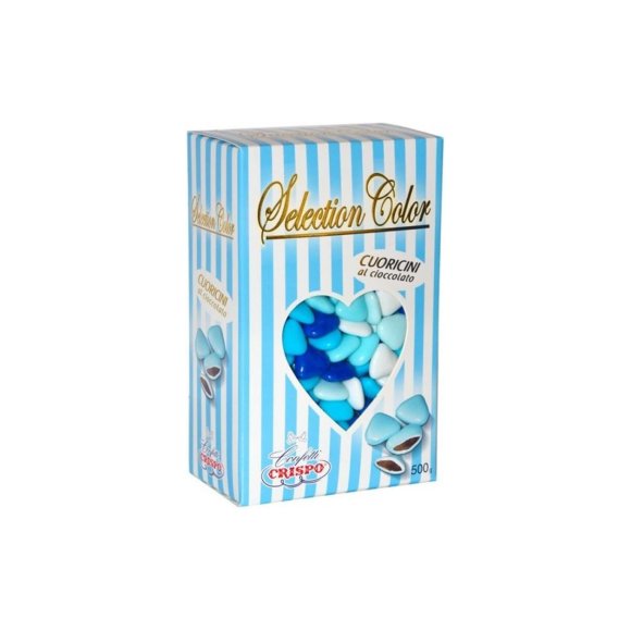 CRISPO - CONFETTI SELECT COLOR CUORICINI MIGNON 500g - CELESTE SFUMATO  