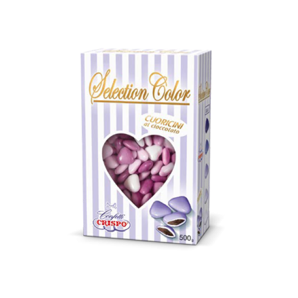 CRISPO - CONFETTI SELECT  CUORICINI MIGNON 500g - LILLA SFUMATO 