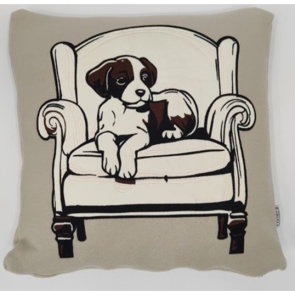 RIVIERA - CUSCINO "DOGGY REGINA" - TORTORA