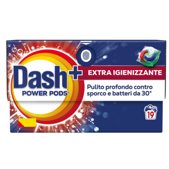 Dash Power Pods Ecodosi Lavatrice Extra Igienizzante 19 lavaggi