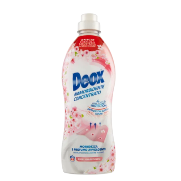 Deox, Ammorbidente Concentrato Lavatrice, Fiori Giapponesi, 45 Lavaggi, 900 ml