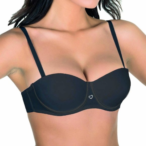 ARIS - REGGISENO FASCIA IMBOTTITO "DESY" - NERO