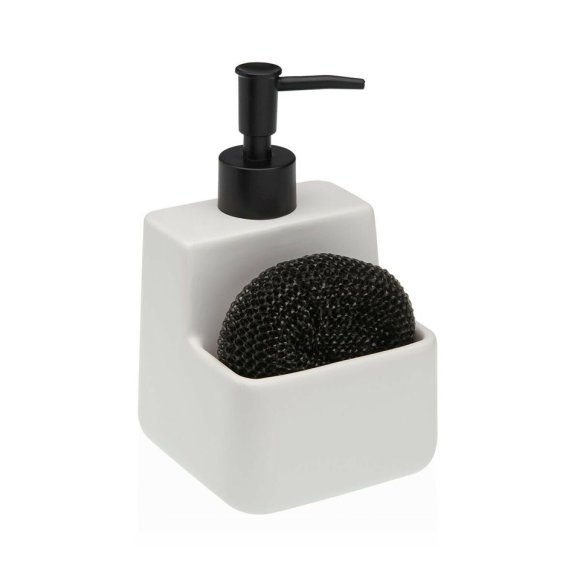 DOSASAPONE CON PORTA SPUGNA - BIANCO