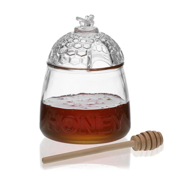 BARATTOLO MIELE CON COPERCHIO E SERVIMIELE