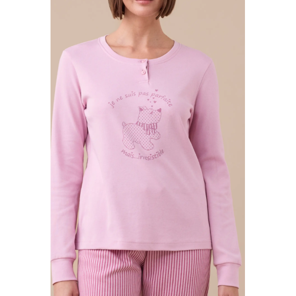 Pigiama donna caldo cotone articolo dog FA9186 