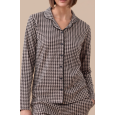 NOI DI NOTTE-Pigiama Donna Caldo Cotone Taglio Uomo Articolo Poule FA9301 