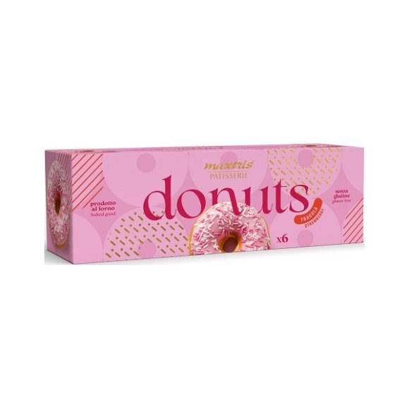 MAXTRIS - DONUTS FRAGOLA - 6 PEZZI 