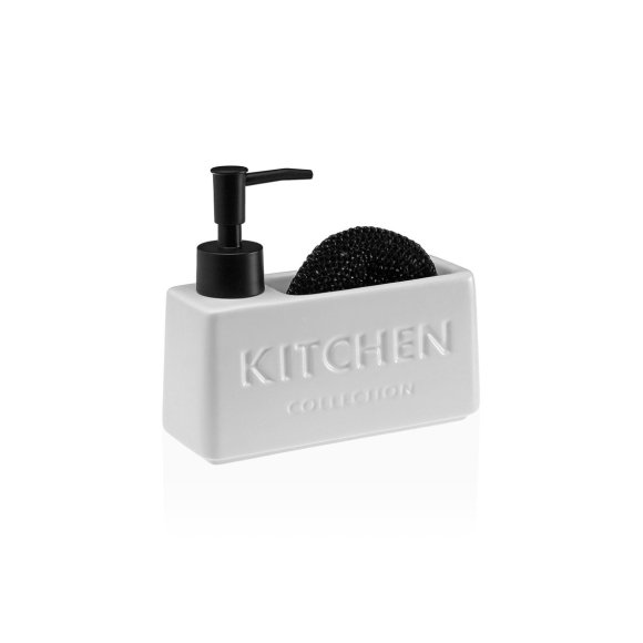 DISPENSER SAPONE SPUGNA BIANCO