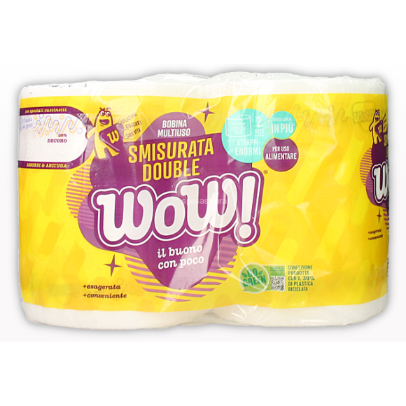 WOW BOBINA DOUBLE SMISURATA  - 2 ROTOLI 