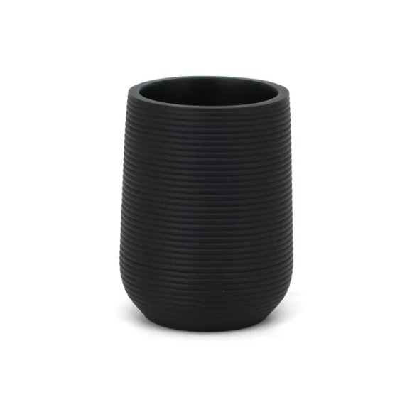 BICCHIERE PORTA SPAZZOLINI "KUBIK" - EBONY