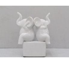 COPPIA ELEFANTI SU BASE 17 CM