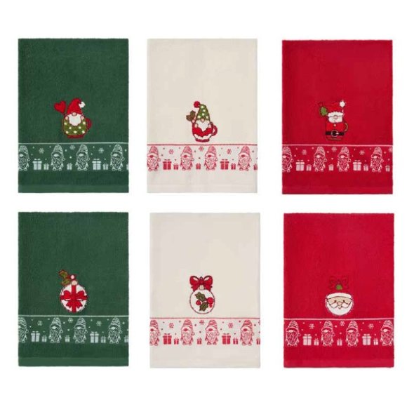 VINGI NATALE ELFI STROFINACCI 2 PEZZI  IN SCATOLA XMAS  COLORI ASSORTITI