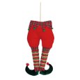 NATALE-DECORAZIONE GAMBE ELFO- COLORAZIONI ASSORTITI 