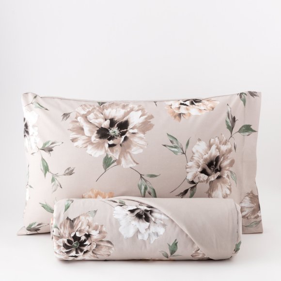 RIVIERA - COPRIPIUMINO MATRIMONIALE "EVELYN" - BEIGE SABBIA