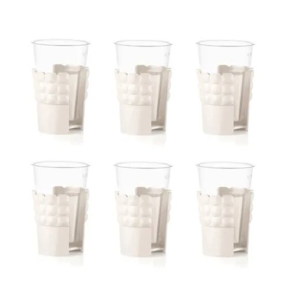 GUZZINI - SET 6 REGGIBICCHIERI "TIFFANY" - BIANCO LATTE
