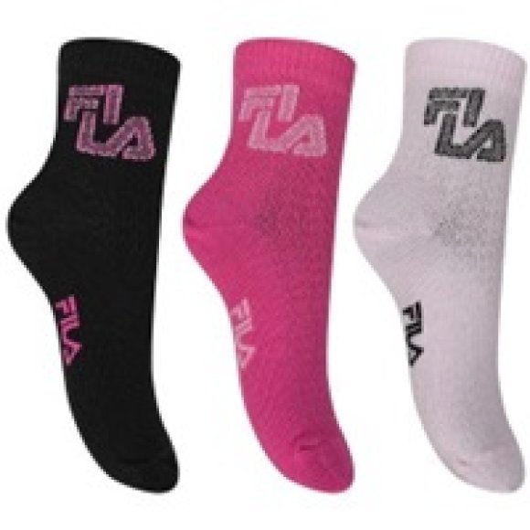 FILA - CALZINO 3 PEZZI QUARTER BAMBINA COD.F2110 - COLORI ASSORTITI 