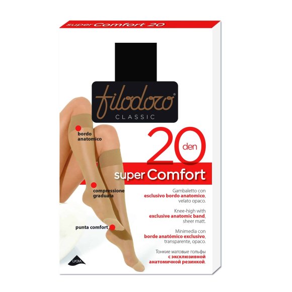FILODORO - GAMBALETTO DONNA 20 DEN COMFORT - NERO