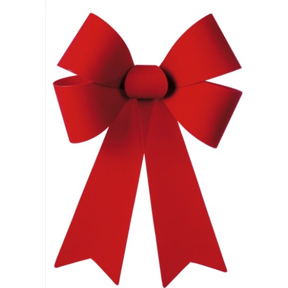 NATALE- FIOCCO VELLUTO ROSSO - 32 CM 