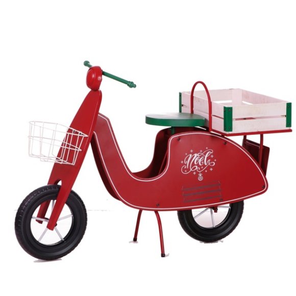 NATALE- FIORIERA  A FORMA DI SCOOTER - 111X4CM 