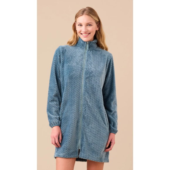 NOI DI NOTTE-Vestaglia Donna Coral Fleece articolo unito GE3018
