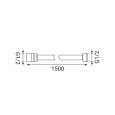 FLESSIBILE ACCIAIO CON CONO - 150 CM