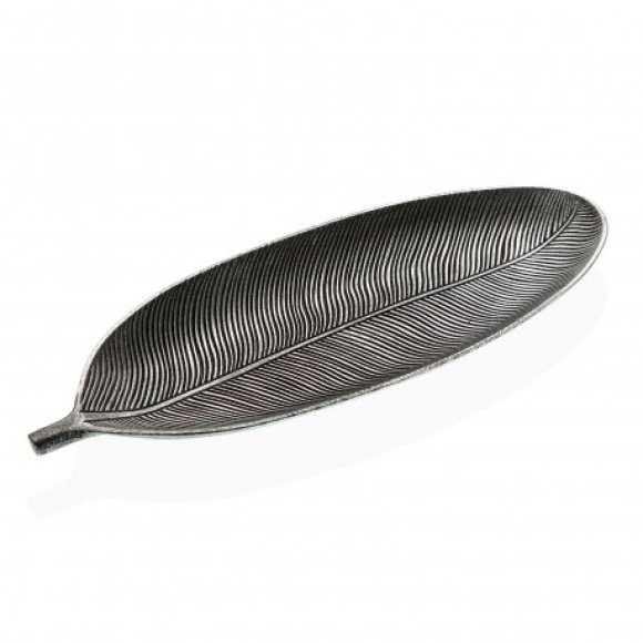 CENTROTAVOLA FORMA FOGLIA 40,5 CM - ARGENTO