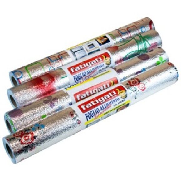 FOGLIO ALLUMINIO DECORATO MULTIFUNZIONE 45x200 CM