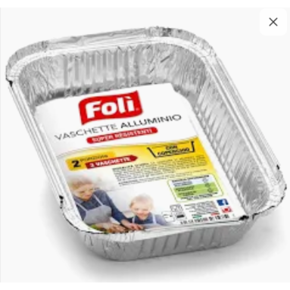 FOLI CONTENITORI ALLUMINIO POLLO X 2