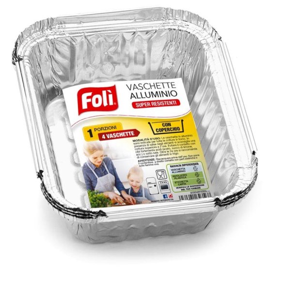 VASCHETTE ALLUMINIO CON COPERCHIO