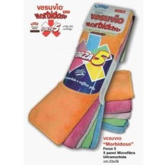 PANNO MICROFIBRA "MORBIDOSO" VESUVIO 5 PEZZI