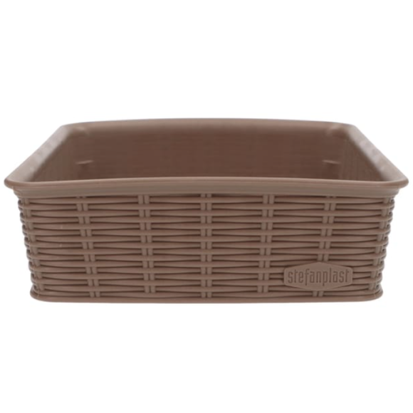 Cestino Elegance cm 25x19x10 - Tortora