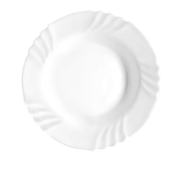 Bormioli - Piatto Fondo in Vetro Opale Linea Ebro set 6 pezzi 24 cm